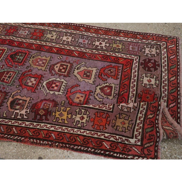 Textile Galerie Shabab Collection Early 20th Century Handmade Caucasian Shirvan Small Accent Rug For Sale - Image 7 of 8