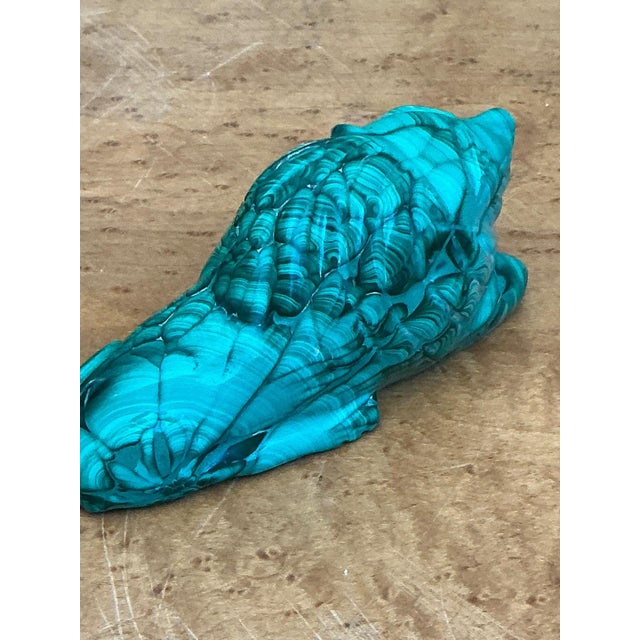 Vintage Malachite Carved Lion Sculpture For Sale - Image 11 of 16