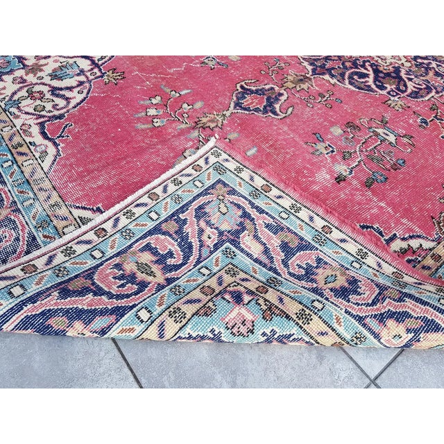 Kurdish Floor Oushak Handmade Rug , 1960 For Sale - Image 6 of 11