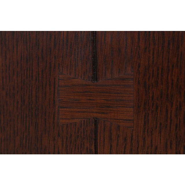 Stickley Mission Oak Tall Bookcase W. Cabinet Base For Sale - Image 9 of 16