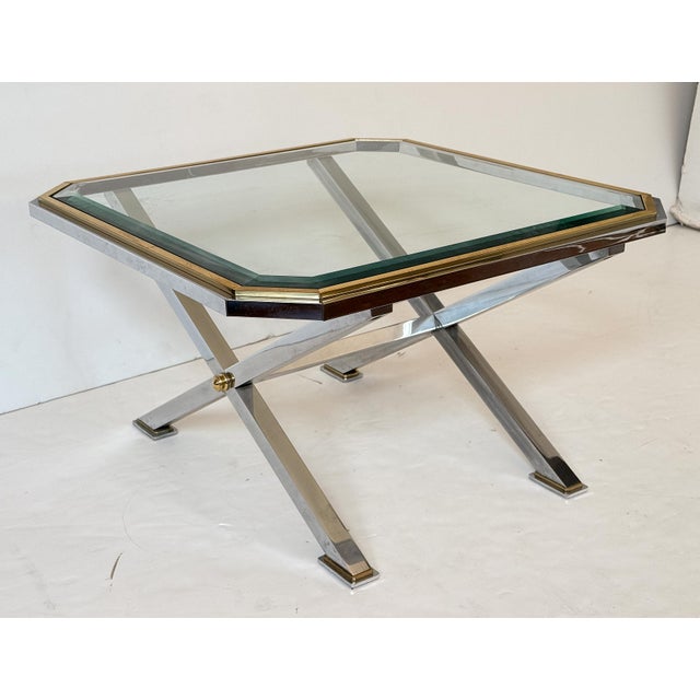 Italian Modern Side or End Tables of Brass and Chrome - Individually Priced For Sale - Image 4 of 12