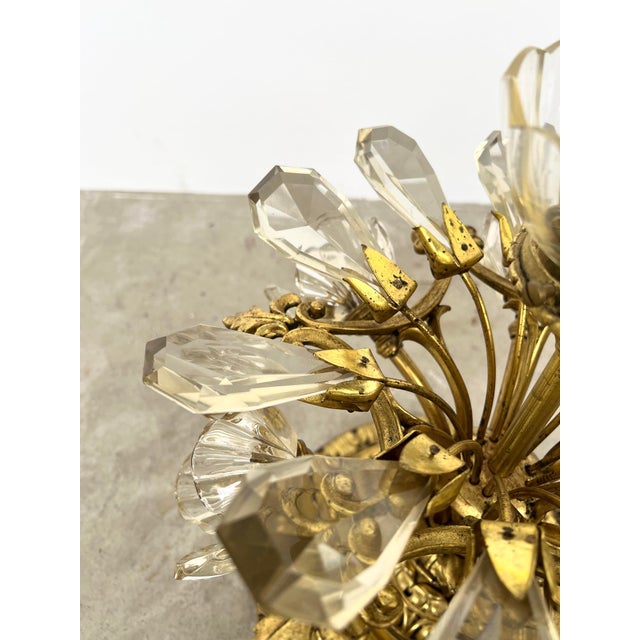 Bronze Ceiling Light with Flower Bouquet Pendants, 1920s For Sale - Image 13 of 14