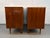 Mid-Century Modern Mid 20th Century Walnut Sculpted Pull Three Drawer Dresser Pair For Sale - Image 3 of 11