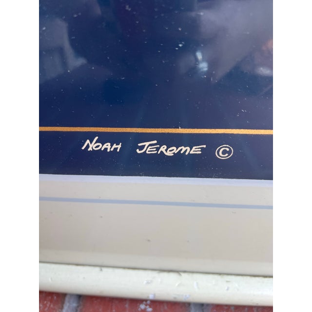 Vintage Large 1980’s PostModern Framed Lithograph For Sale - Image 9 of 9