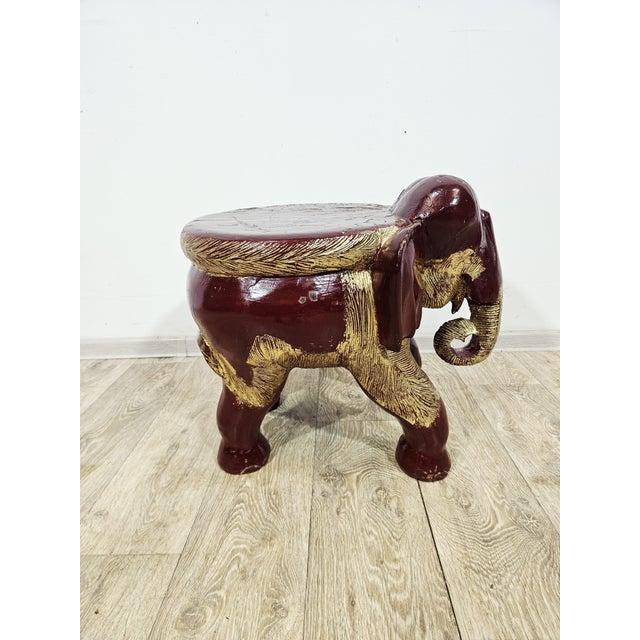 Antique Elephant Side Stool, 1800s For Sale - Image 3 of 16