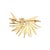 This brooch is crafted in 18k gold by Henry Dunay. The piece features a dynamic, starburst design with textured, radiating...