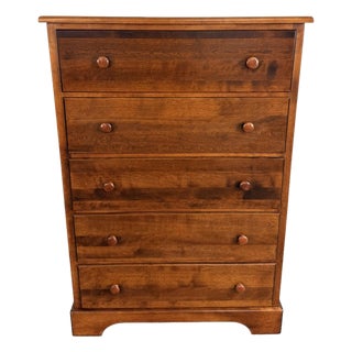 Cherry Five-Drawer Chest of Drawers For Sale