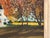 Amber Vintage Autumn Church Landscape Painting by Lou Kelley For Sale - Image 8 of 11