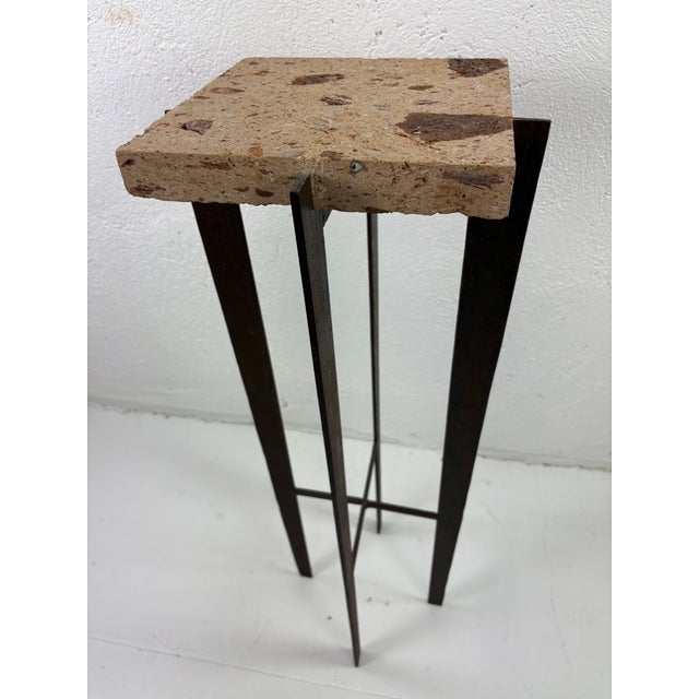 Late 20th Century Rustic Industrial Modern Sculpture Pedestal For Sale - Image 10 of 10
