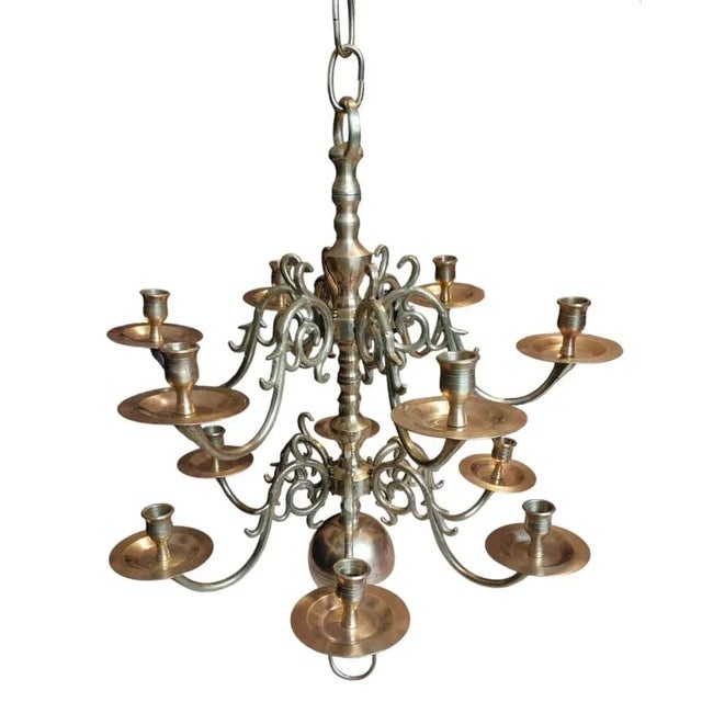 17th Century Chandelier with 12 Arms Rembrandt Van Rijn, 1650s For Sale - Image 6 of 9