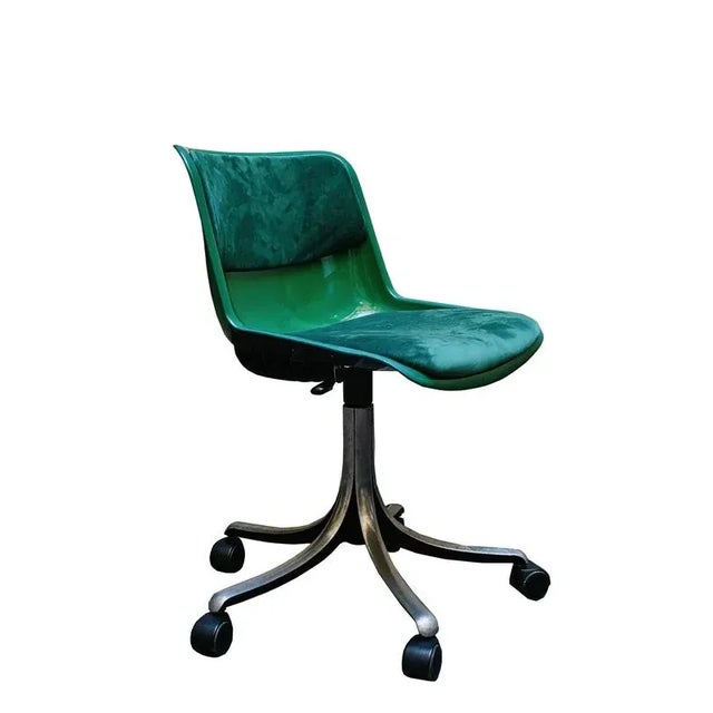 Green Modus Office Chair attributed to Osvaldo Borsani, Italy, 1975 For Sale - Image 3 of 9