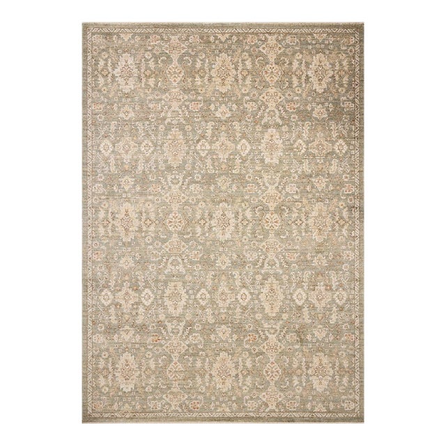 Chris Loves Julia x Loloi Palma Lagoon / Natural 2'-7" x 10'-0" Runner Rug For Sale