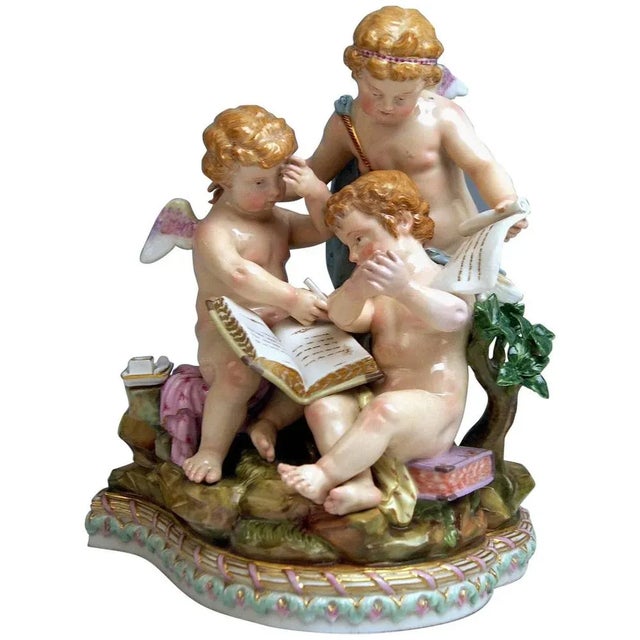 Model 12 Allegory of Arithmetic Figurine attributed to Acier for Meissen, 1860s For Sale - Image 10 of 10