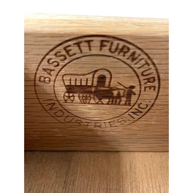 1970s Mid Century Modern Bassett Furniture 4 Drawer Dresser With Dovetail Construction and Brass-Toned Pulls For Sale In Seattle - Image 6 of 9