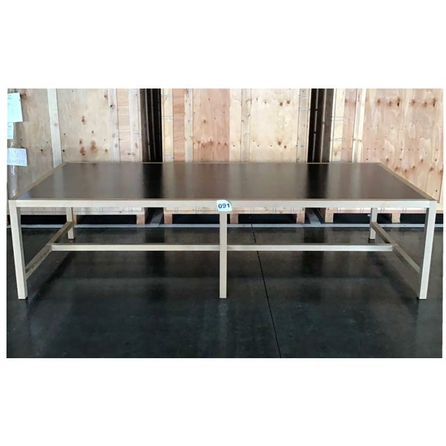 Contemporary Custom Oak & Europly Architectural Dining Table For Sale - Image 3 of 6