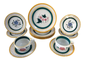 Vintage Midcentury Stangl Pottery Garden Flower Dinner Plates - Set of 12