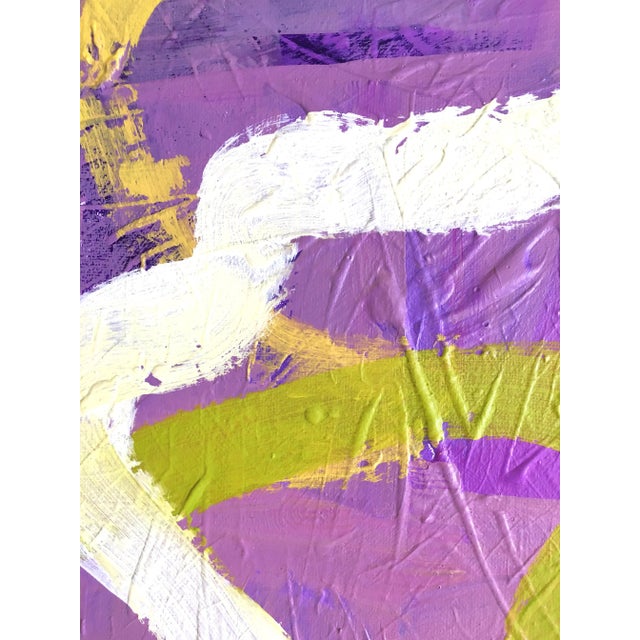 Abstract Lavender Gust Original Painting For Sale - Image 3 of 5