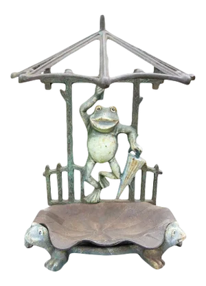 French Art Nouveau Wrought Iron Umbrella Stand