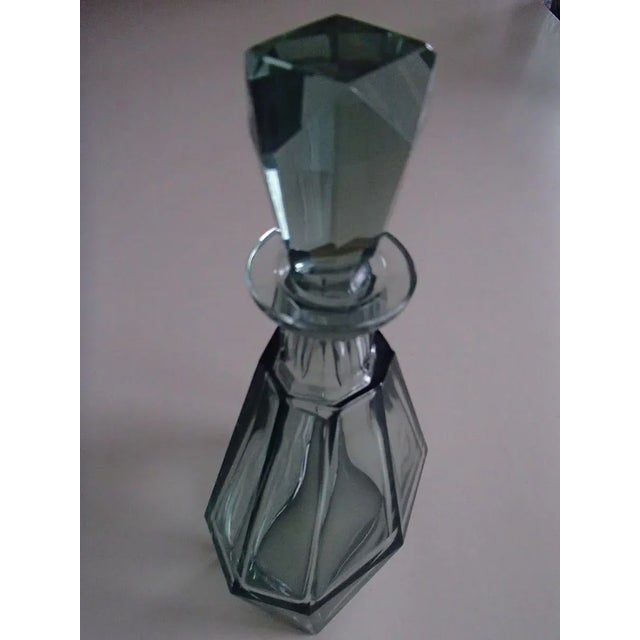 Art Deco Blue Green Carafe, 1930s For Sale - Image 4 of 10