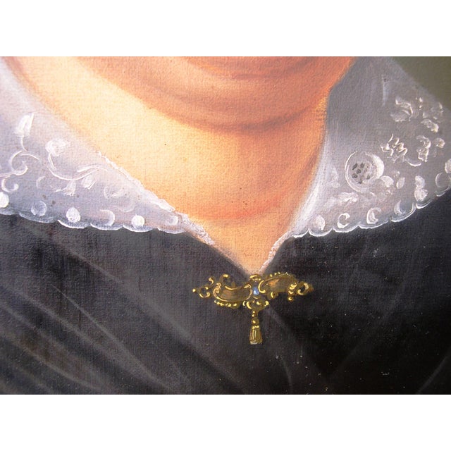 Georg Otto Forster, Portrait Frau Hagen, 1847, Oil Painting on Canvas, Framed For Sale - Image 7 of 12