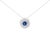Light spills from this radiant sunburst, a jeweled dawn captured in .925 sterling silver. At its heart, an 8 mm lab-...