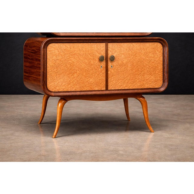 Designed and produced in Brazil in the 1960s by an unknown maker, this exceptional bar cabinet is a refined expression of...
