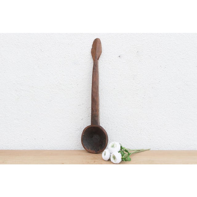 Wood Antique Sculptural Kitchen Ladle For Sale - Image 7 of 7