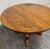 Vintage 48 Inch Round Quarter Sawn Oak Lion Paw Claw Foot Pedestal Dining Table For Sale - Image 9 of 16