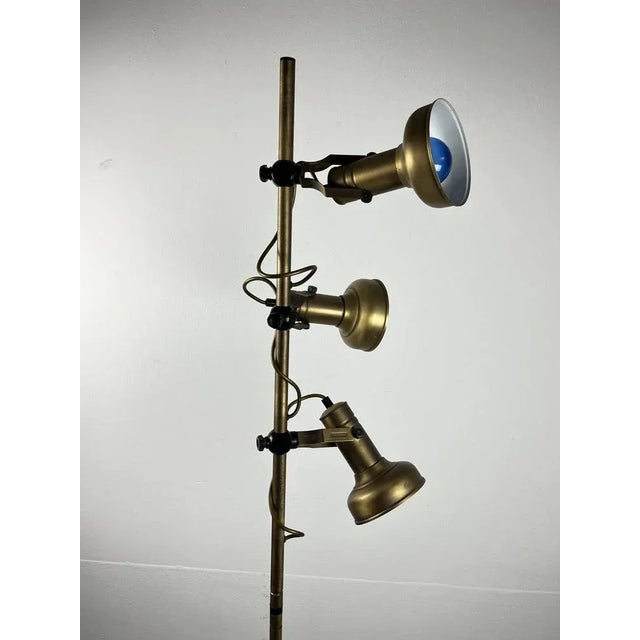 3-Light Floor Lamp in Brass and Aluminum, Italy, 1970s For Sale - Image 4 of 11