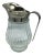 Italian Pitcher With Silver Plated Pour Spout and Handle on Molded Glass Base For Sale