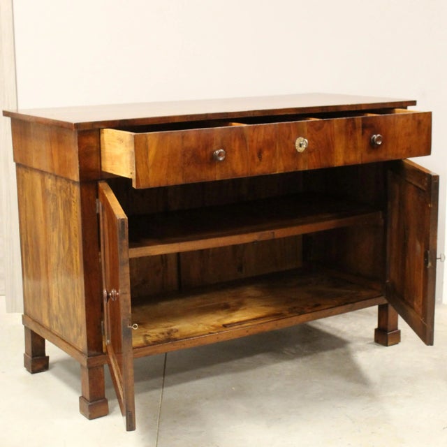 Wood Italian Empire Walnut Sideboard For Sale - Image 7 of 11