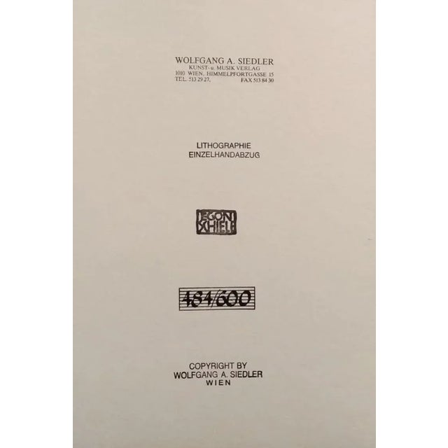 Egon Schiele, Melanie Schiele, Lithograph For Sale - Image 4 of 5