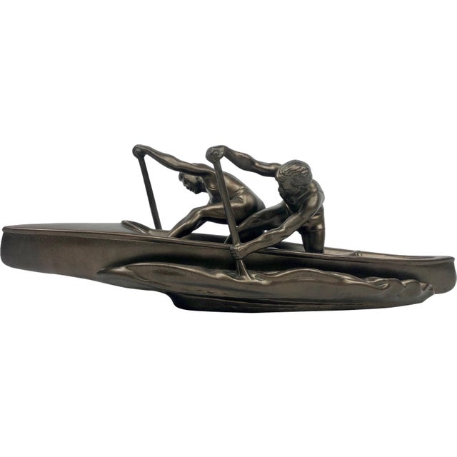 Jihokera, Sculpture of Two Rowers, Czechoslovakia, 1960s For Sale - Image 10 of 10