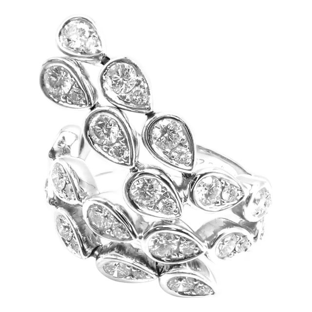 Piaget Magic Reflection Diamond Flexible White Gold Ring, Size 6.25 For Sale
