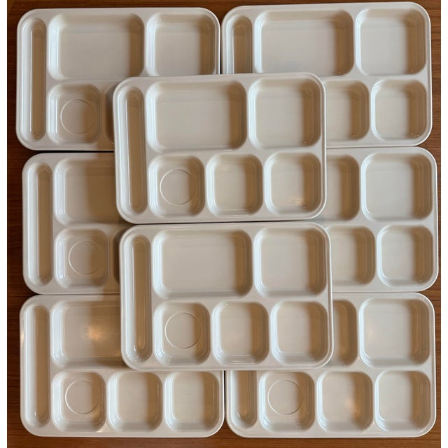 Set of 4 Dallas Ware Coral Pink Melamine Trays For Sale - Image 10 of 11