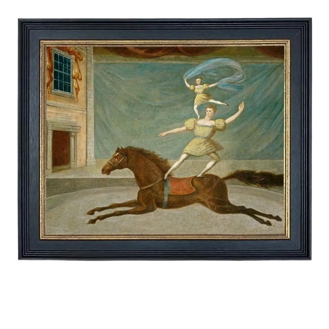 "The Mounted Acrobats" Contemporary Reproduction Print on Canvas, Framed, 16 x 20 For Sale
