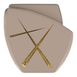 Agostina Line 1 Light Oyster/Gold Side Table from Eje-Design For Sale