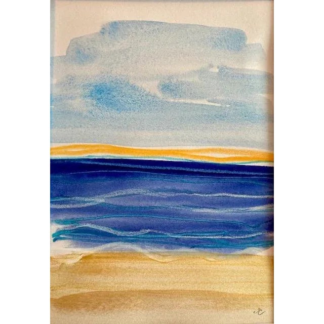 2020s Contemporary Ocean Seascape Watercolor Painting on Paper by Stephanie Cate For Sale - Image 5 of 6