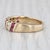 0.74ctw Ruby Diamond Ring 14k Yellow Gold Size 8.25 Stackable For Sale - Image 4 of 8