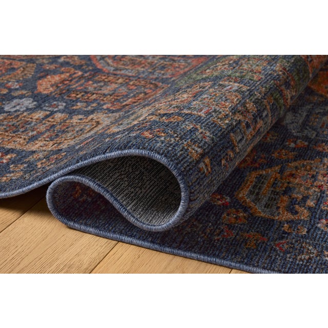 Traditional Loloi Winchester Navy / Multi 6'-3" x 9'-6" Area Rug For Sale - Image 3 of 5