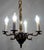 Antique French Swan Brass 4-Light Chandelier, 1950s For Sale - Image 10 of 12