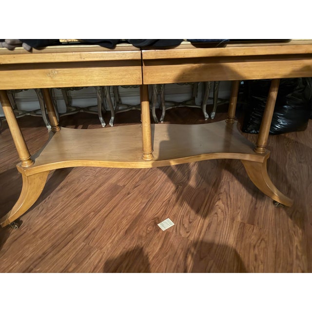 Traditional Traditional Dining Table W/2 Leaves. Pads Are Included. For Sale - Image 3 of 3