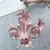 Vintage Italian Pink Tole Chandelier/Pendant Lamp For Sale In West Palm - Image 6 of 8