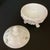 Glass Westmoreland Vintage 1950’s Milk Glass Covered Candy Jar Round Vanity Jar Floral Footed For Sale - Image 7 of 8