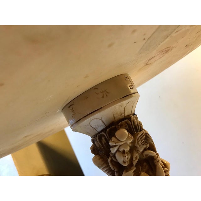 Vintage Faux Ivory Opium Table, 1960s For Sale - Image 11 of 14