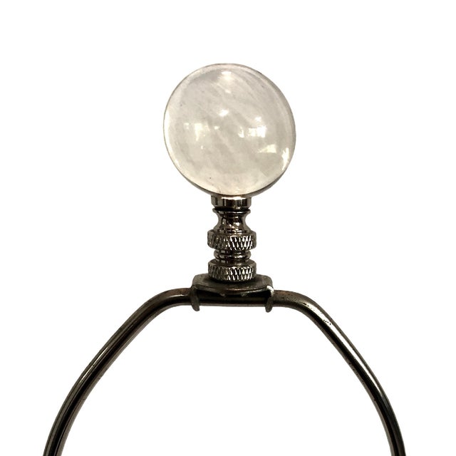 Mid 20th Century A Pair of Mid-Century Hair-on-Hide Wrapped Table Lamps With Brass Trim For Sale - Image 5 of 18