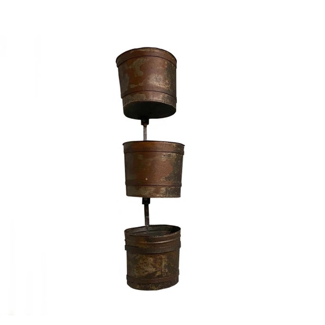 Dark Gray 19th Century French Water Mill Buckets - Set of 3 For Sale - Image 8 of 8
