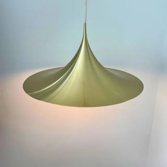 Gold 1967 Danish Fog and Mørup Semi Pendant Lamp For Sale - Image 8 of 18