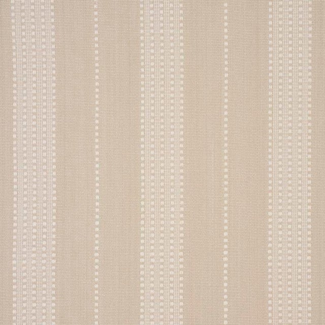 Sample - Schumacher Lubeck Stripe Fabric in Natural For Sale