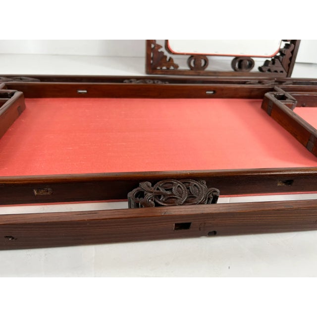 Pair of Antique Chinese Lattice Window Panels With Auspicious Symbols For Sale In Chicago - Image 6 of 8